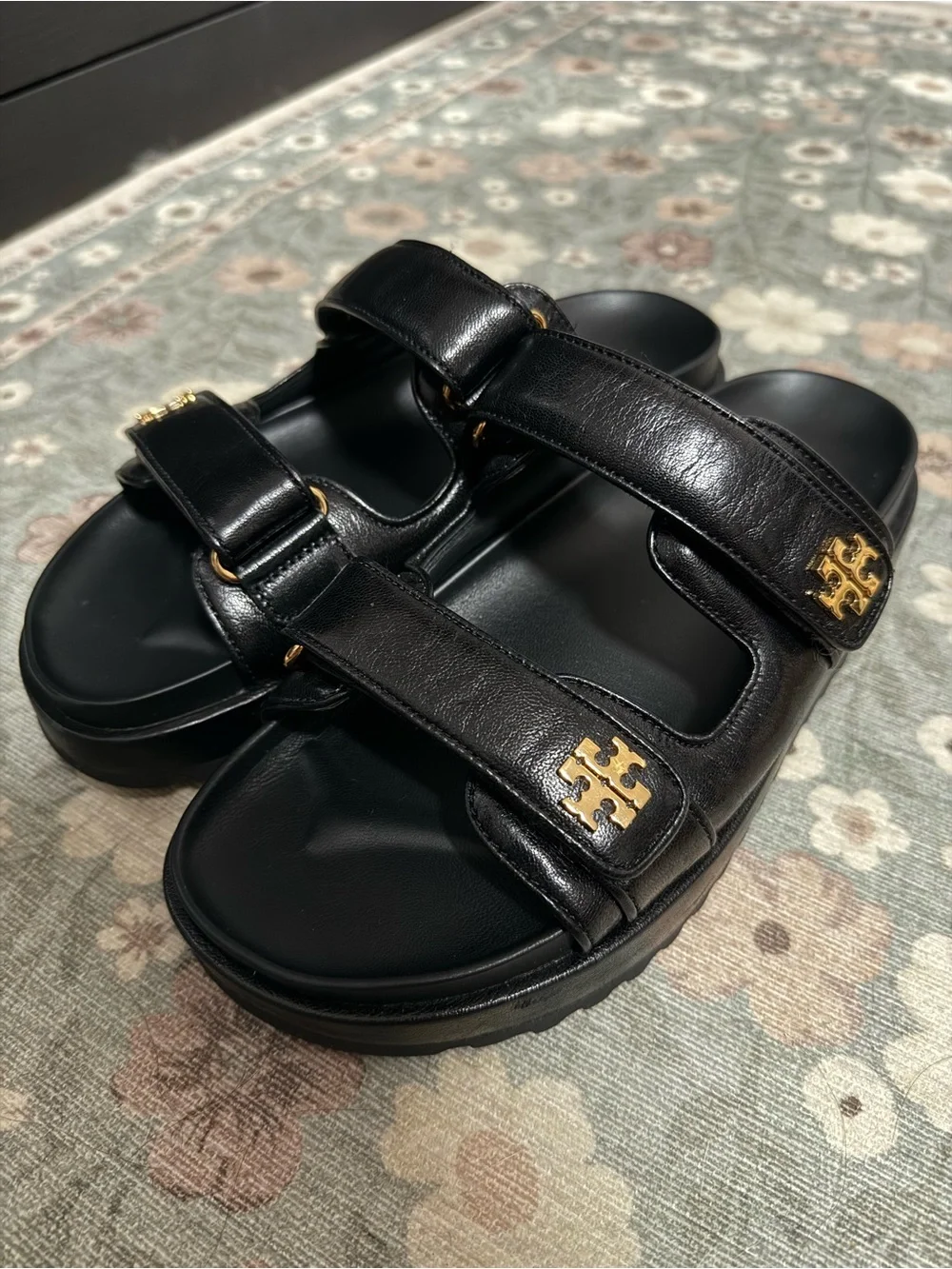Tory Burch Kira Sport Slide IN BLACK LEATHER